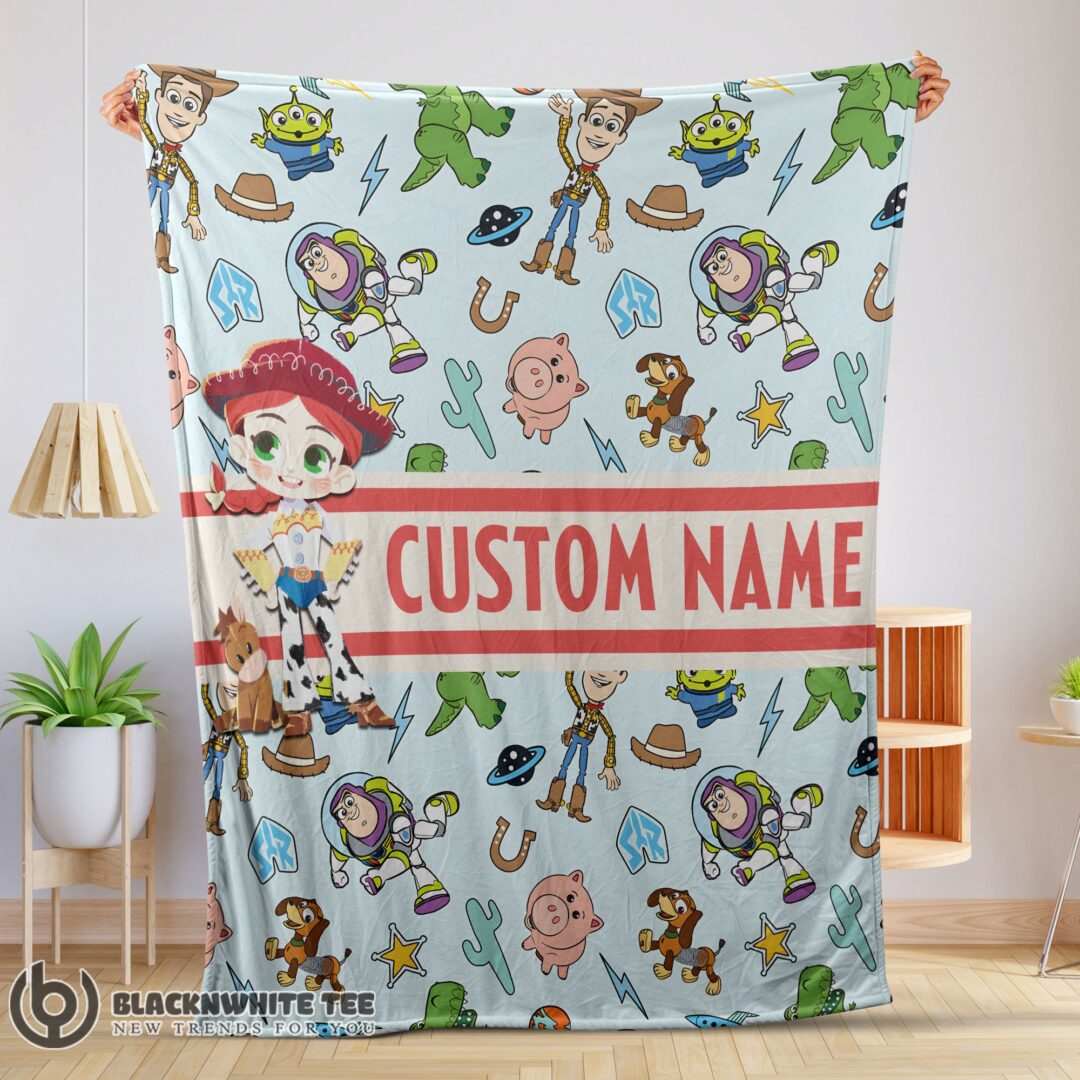Perfect Top Pixar Toy Story Cowgirl With All Friends Blanket Fleece Customized Blanket-mk-01 (1)