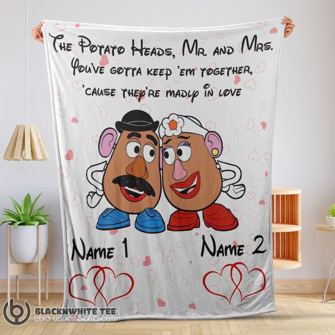 Perfect Top Pixar Toy Story Mr. Potato and Ms. Potato Blanket Fleece Customized Blanket-mk-01 (1)
