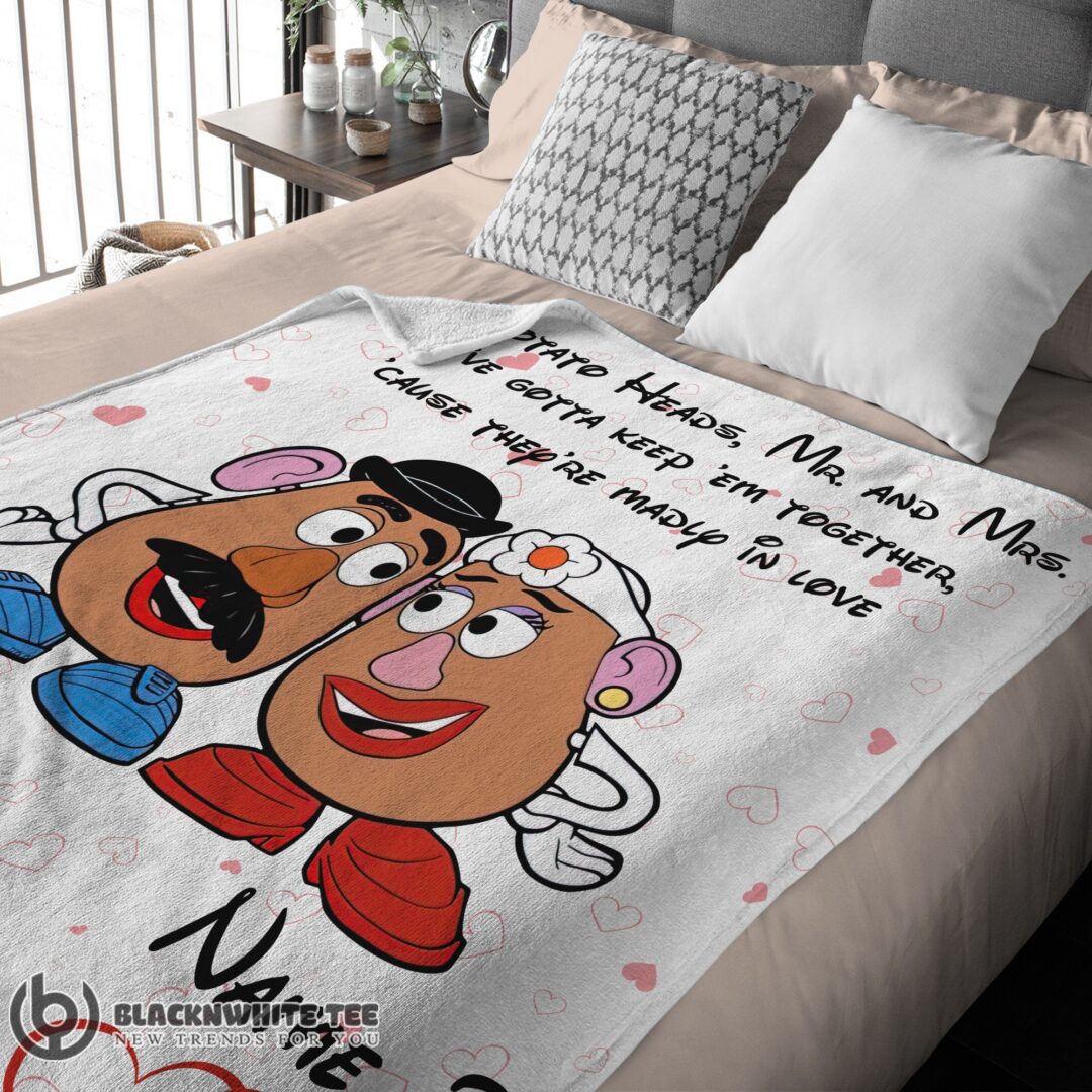 Perfect Top Pixar Toy Story Mr. Potato and Ms. Potato Blanket Fleece Customized Blanket-mk-01 (3)
