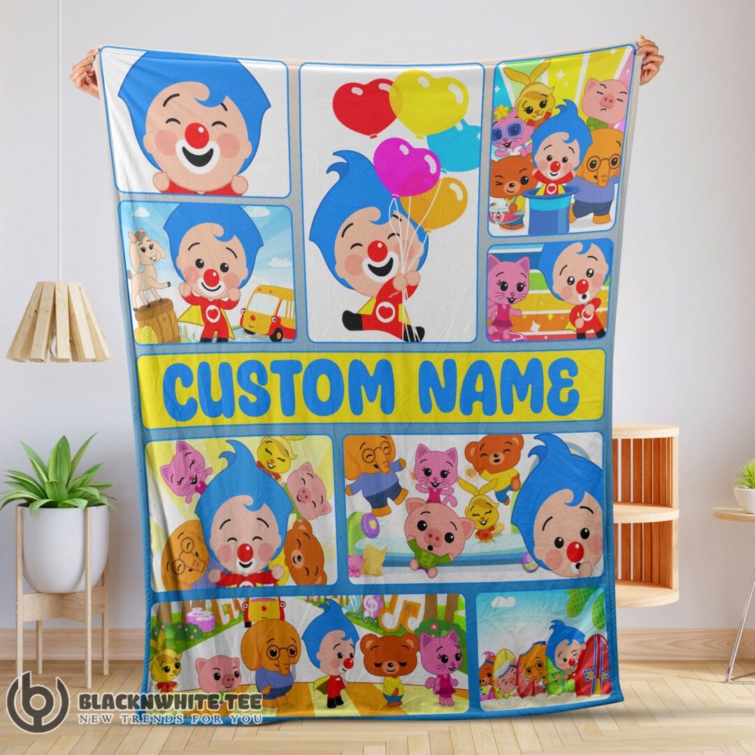 Perfect Top Plim Plim & Friends Collage Blanket Fleece Customized Blanket