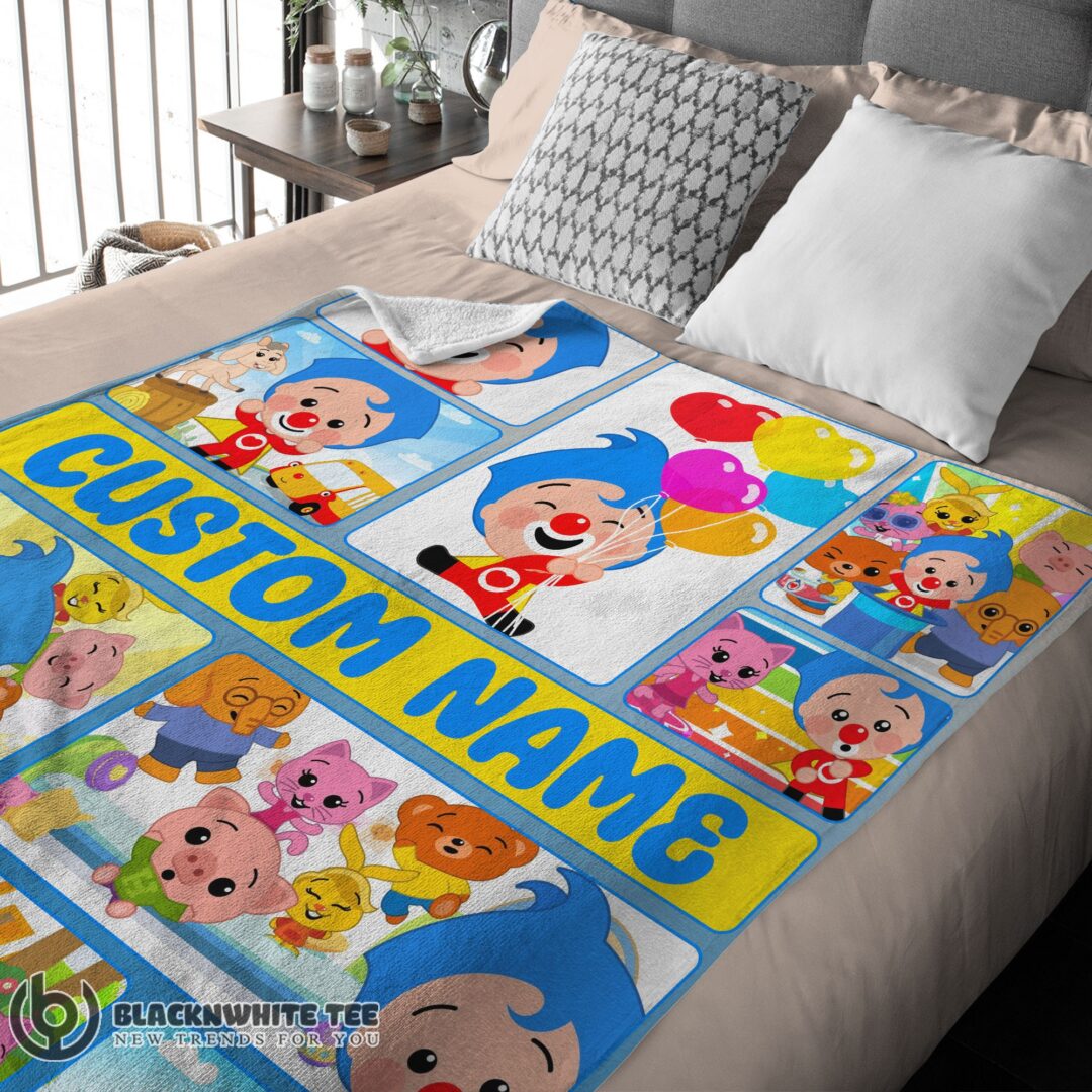 Perfect Top Plim Plim & Friends Collage Blanket Fleece Customized Blanket