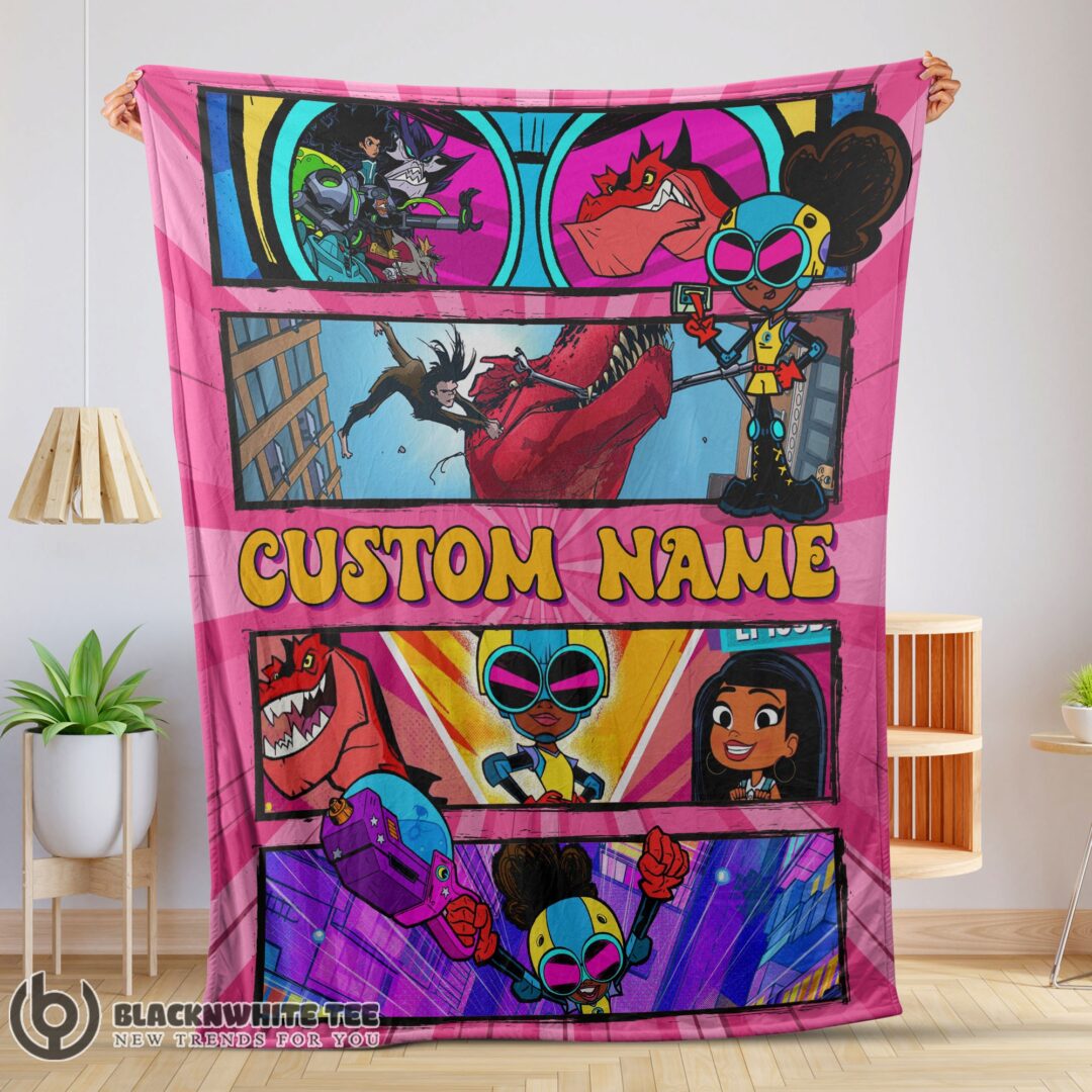 Perfect Top Prehistoric Adventure Girl Warrior Blanket Customize Blanket