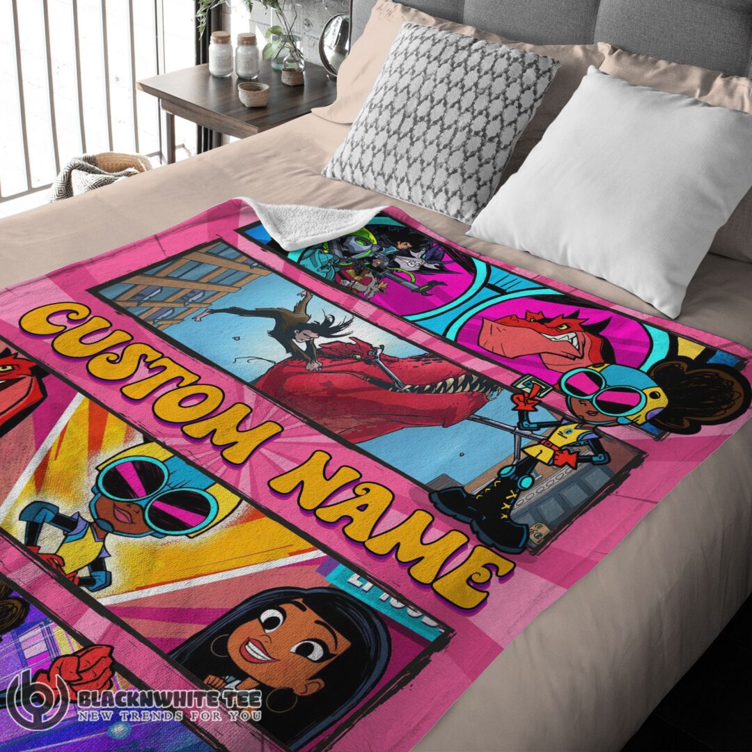 Perfect Top Prehistoric Adventure Girl Warrior Blanket Customize Blanket