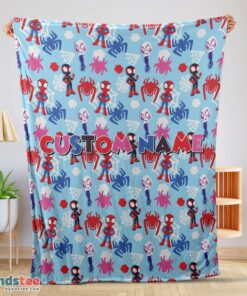 Premium Marvel Superhero Spidey And His Amazing Friends Birthday Cute Blanket Fleece Customized Blanket
