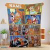 Premium Disney Oliver & Company Jenny Foxworth Oliver Dodger With Friends Blanket Fleece Customized Blanket
