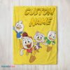 Premium Disney Ducktales Huey Dewey Louie Webby Yellow Cartoon Collage Blanket Fleece Customized Blanket
