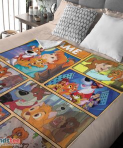 Premium Disney Oliver & Company Jenny Foxworth Oliver Dodger With Friends Blanket Fleece Customized Blanket - Image 4