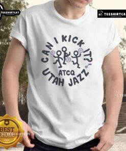 Alt Text: Premium A Tribe Called Quest X Utah Jazz Can I Kick It T-Shirt featuring bold graphics and vibrant colors.