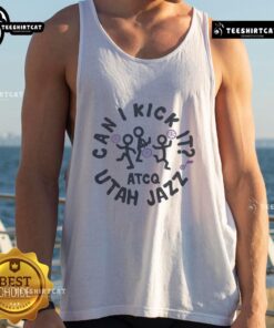 Premium A Tribe Called Quest X Utah Jazz 'Can I Kick It?' tank top featuring vibrant graphics and stylish design.
