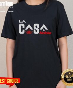Premium Alofoke La Casa 2 Ladies Tee featuring stylish design and comfortable fit for womens casual wear.