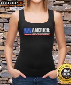 Premium America Proudly Rejecting Kings Since 1776 tank top featuring a bold resistance quote on a stylish design.