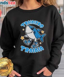 Premium Brainrot Tralalero Tralala Sweatshirt in vibrant colors, showcasing stylish design and comfortable fit for casual wear.
