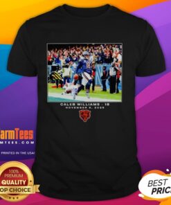 Premium Caleb Williams Chicago Bears NFL Flash Features Week 10 T-Shirt showcasing team colors and player graphics.