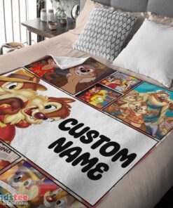 Premium Disney Cartoon Chip And Dale Family Cute Blanket Fleece Customized Blanket - Image 4