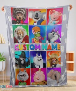 Premium Cartoon Sing Character Blanket Fleece Customized Blanket