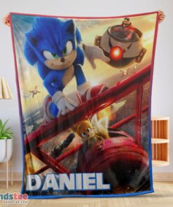 Premium Cartoon Sonic With Friends Blanket Fleece Customized Blanket