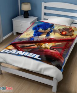 Premium Cartoon Sonic With Friends Blanket Fleece Customized Blanket - Image 3