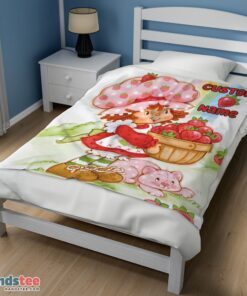 Premium Cartoon Strawberry Shortcake Blanket Customize Blanket - Image 3