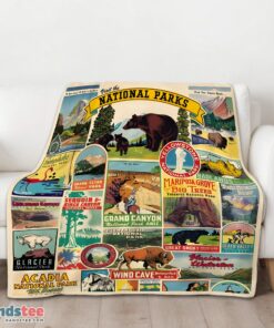 Premium Cavallini Visit The National Parks Blanket Fleece Customized Blanket - Image 3