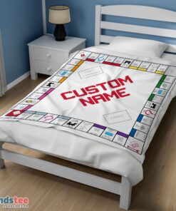 Premium Classic Monopoly Board Game Blanket Fleece Customized Blanket - Image 3