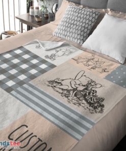 Premium Classic Winnie The Pooh & Friends Sketch Blanket Fleece Customized Blanket - Image 4