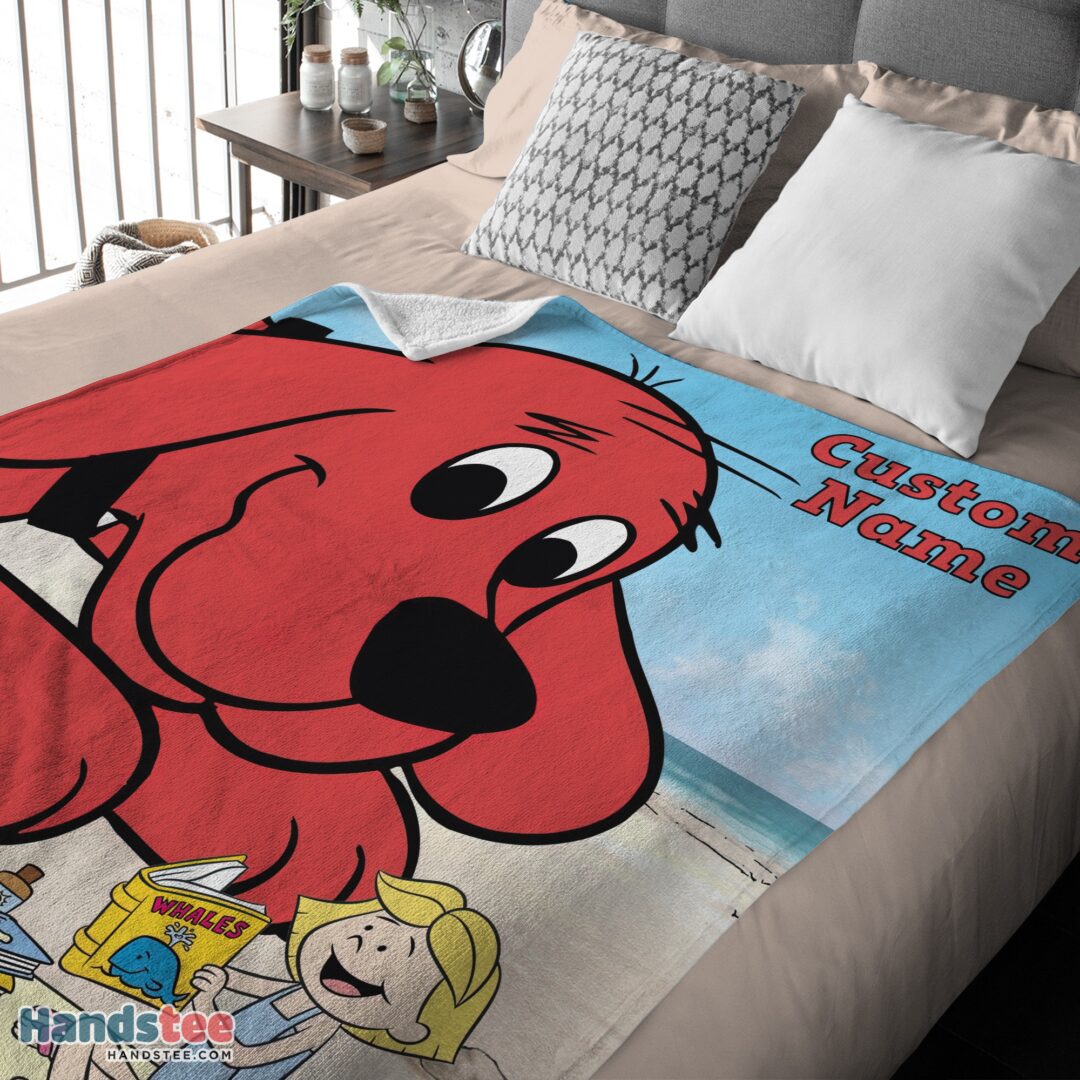 premium-cliffords-puppy-days-emily-elizabeth-beach-blanket-fleece-customized-blanket-mk-03 Premium Clifford's Puppy Days Emily Elizabeth Beach Blanket Fleece Customized Blanket - Image 4