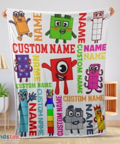 Premium Colorful Number Blocks Blanket Fleece Customized Blanket