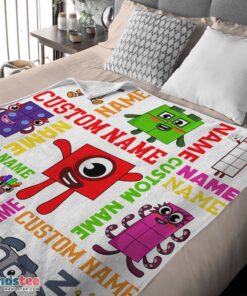 Premium Colorful Number Blocks Blanket Fleece Customized Blanket - Image 4