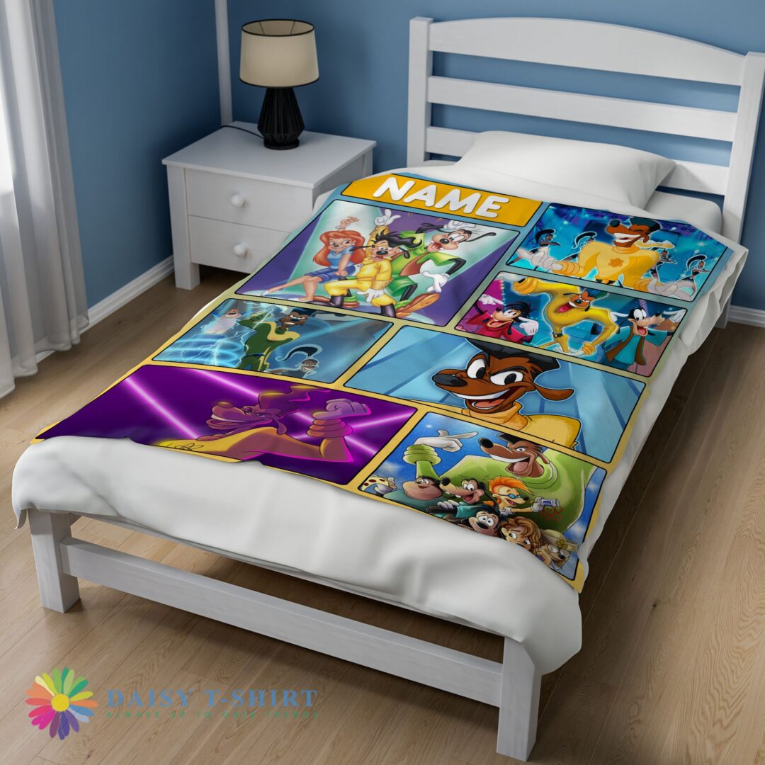 Premium Cute Disney A Goofy Movie Max Goof & Powerline Blanket Fleece Customized Blanket-mk-01 (2)