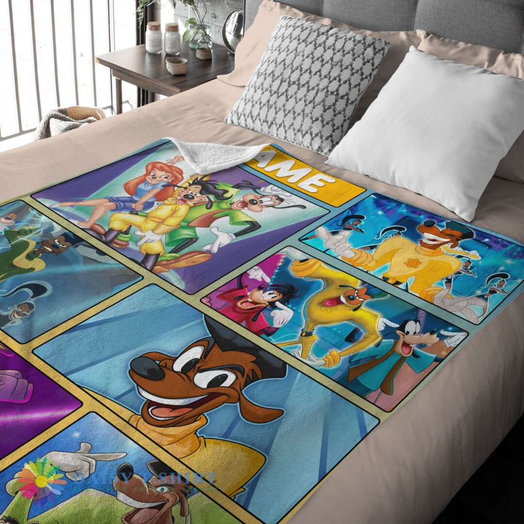 Premium Cute Disney A Goofy Movie Max Goof & Powerline Blanket Fleece Customized Blanket-mk-01 (3)