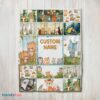 Premium Cute Forest Animals Collage Whimsical Blanket Fleece Customized Blanket
