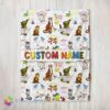 Premium Cute Good Disney Animal Characters Collage Blanket Fleece Customized Blanket