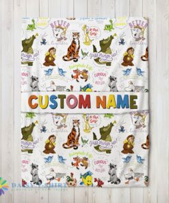 Premium Cute Good Disney Animal Characters Collage Blanket Fleece Customized Blanket