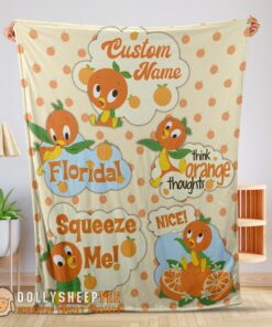 Premium Cute Good Disney Cartoon Orange Bird Cute Blanket Fleece Customized Blanket