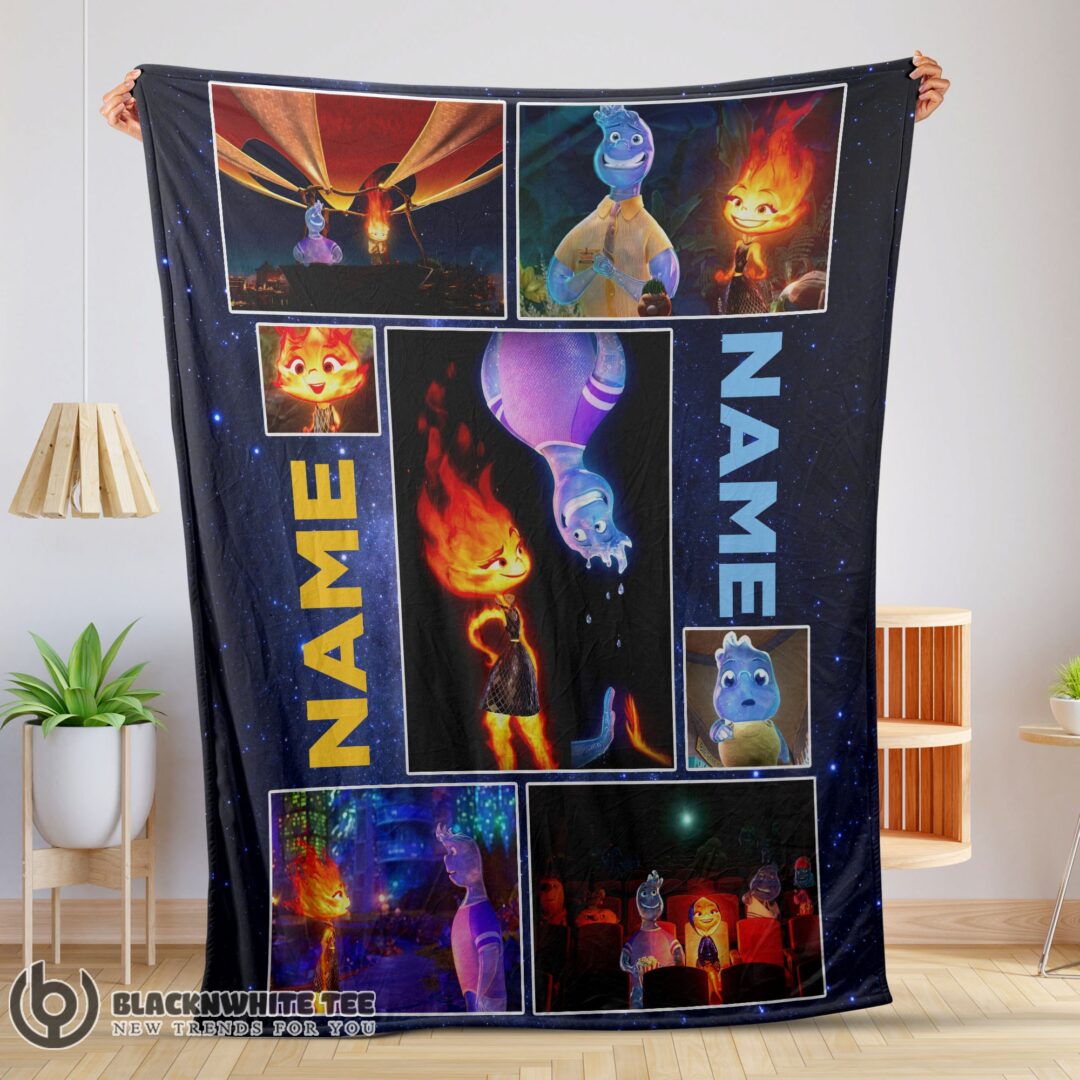 Premium Cute Hot Disney Cartoon Elemental Blanket Fleece Customized Blanket-mk-01 (1)