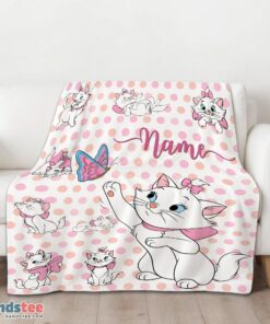 Premium Cute Marie Cat Blanket Fleece Customized Blanket - Image 3