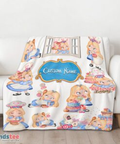 Premium Disney Alice Baking Alice In Wonderland Cake Blanket Fleece Customized Blanket - Image 3