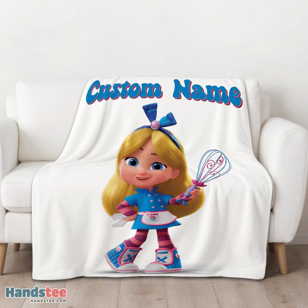 premium-disney-alices-wonderland-bakery-blanket-fleece-customized-blanket-mk-01 Premium Disney Alice's Wonderland Bakery Blanket Fleece Customized Blanket - Image 3