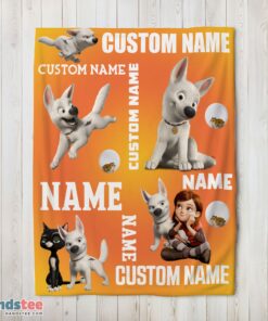 Premium Disney Bolt And Penny Blanket Fleece Customized Blanket