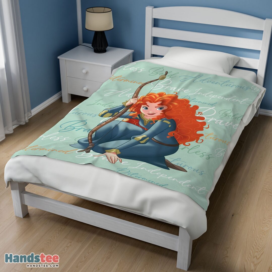 premium-disney-brave-merida-princess-blanket-fleece-mk-02 Premium Disney Brave Merida Princess Blanket Fleece - Image 3