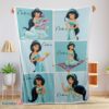 Premium Disney Cartoon Aladdin Jasmine Princess Blanket Fleece Customized Blanket