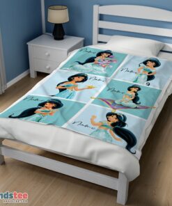 Premium Disney Cartoon Aladdin Jasmine Princess Blanket Fleece Customized Blanket - Image 3