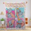 Premium Disney Cartoon Baby Girl Elephant Dumbo Velveteen Cute Blanket Fleece Customized Blanket