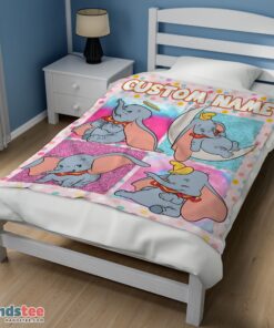 Premium Disney Cartoon Baby Girl Elephant Dumbo Velveteen Cute Blanket Fleece Customized Blanket - Image 3