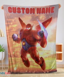 Premium Disney Cartoon Big Hero 6 Red Baymax Blanket
