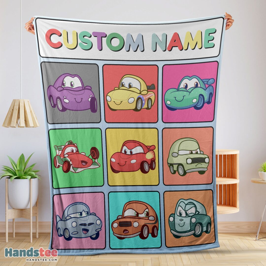 premium-disney-cartoon-cars-with-all-friends-blanket-fleece-customized-blanket-mk-01 Premium Disney Cartoon Cars With All Friends Blanket Fleece Customized Blanket