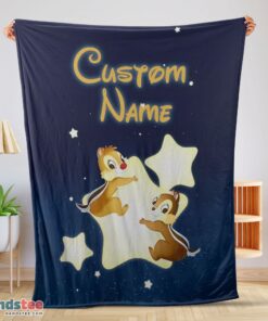 Premium Disney Cartoon Chip And Dale Cute Blanket Fleece Customized Blanket