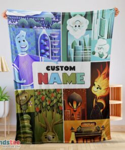 Premium Disney Cartoon Elemental Ember Wade Lutz Clod Blanket Fleece Customized Blanket