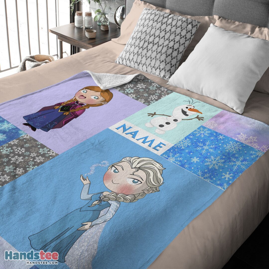 premium-disney-cartoon-frozen-elsa-princess-anna-olaf-blanket-fleece-customized-blanket-mk-03 Premium Disney Cartoon Frozen Elsa Princess Anna Olaf Blanket Fleece Customized Blanket - Image 4