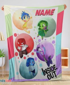 Premium Disney Cartoon Inside Out Blanket Fleece Customized Blanket